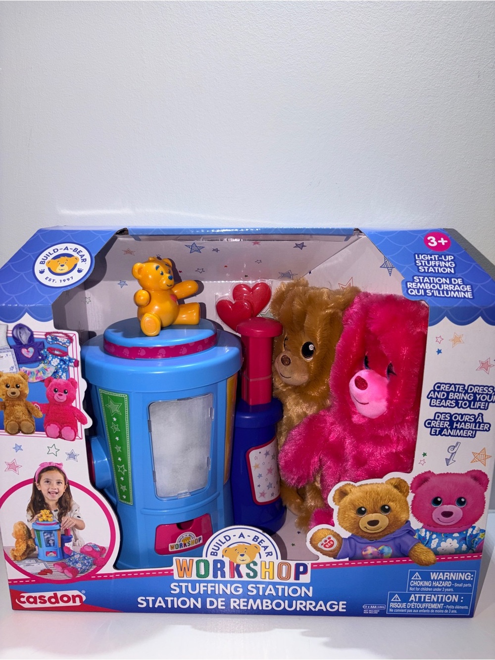 Build-A-Bear Light-Up Stuffing Station Playset with Pink & Brown Bears
